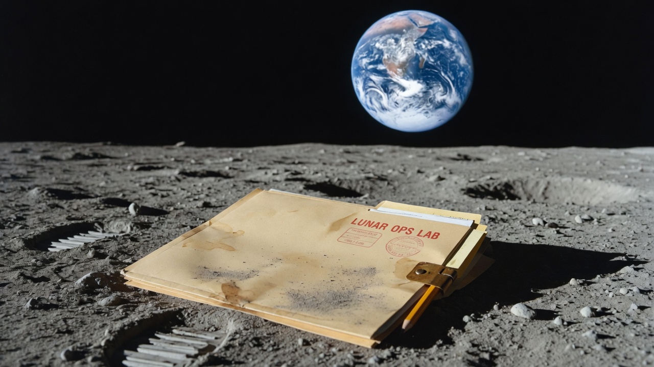 Lunar Ops Lab packet on the lunar surface